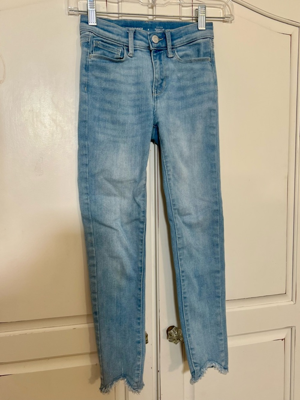 Old Navy Girls Light Blue 360 Stretch High Rise Rockstar Skinny Jeans - Size 7/8